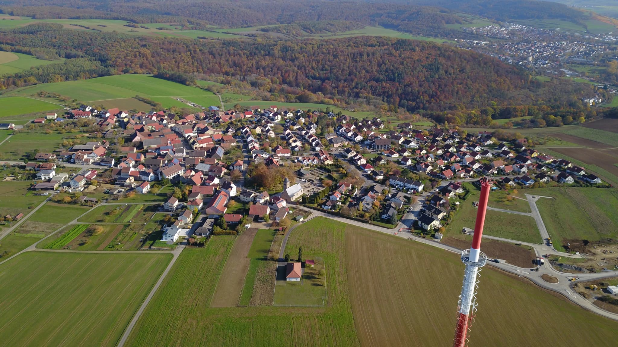 Luftaufnahme von Löffelstelzen